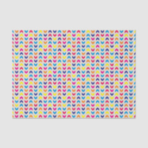 Papel De Seda Chevron asteca colorido
