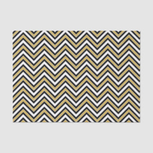 Papel De Seda Chevron Dourado 