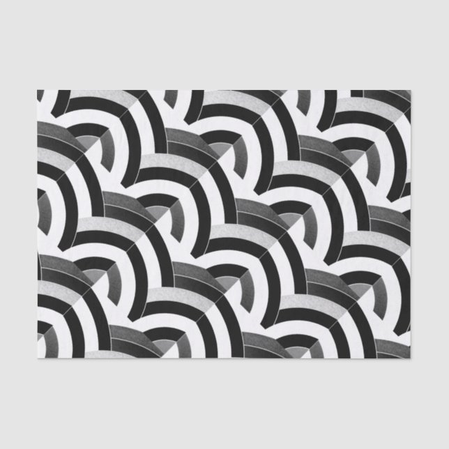 Papel De Seda chevrons contemporâneos (Frente )