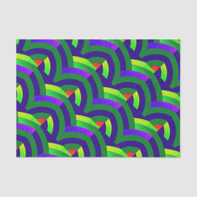 Papel De Seda chevrons contemporâneos (Frente )