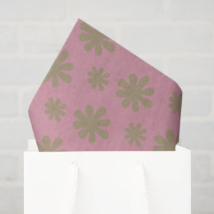 Papel De Seda Chic 70s 80s cor-de-rosa e Dourado