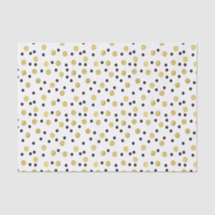 Papel De Seda Chic Black e Dourado Confetti
