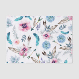 Papel De Seda Chic Boêmio Floral Garota Boho