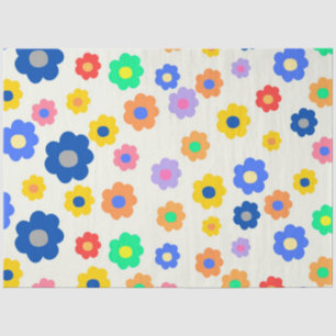 Papel De Seda Chic Colorida Flower Boho