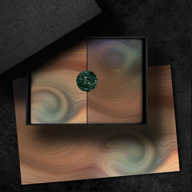 Papel De Seda Chic Earthy Strata | Agato natural de pedra de cob (Criador carregado)