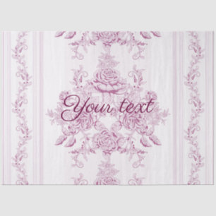 Papel De Seda Chic francês,rosa,toile,floral,padrão,vitoriano,