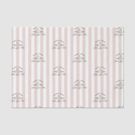 Papel De Seda Chic French Pink Strike Bakery Logotipo comercial