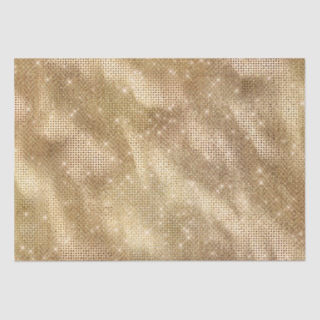 Papel De Seda Chic Glam Dourado Sparkle (Frente )