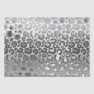 Papel De Seda Chic Glitz Silver Glam Leopardo