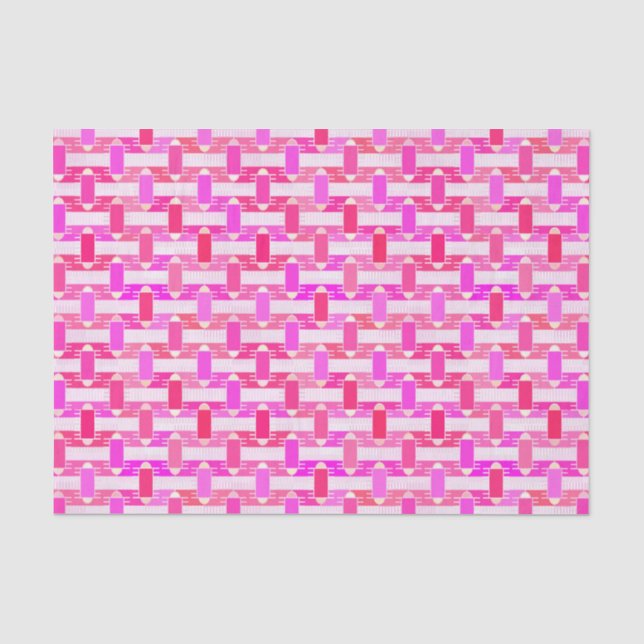 Papel De Seda Chic industrial Art Deco - rosa, fúcsia, orquídea (Frente )