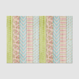 Papel De Seda Chic Rosa Floral Rústico Madeira Cottage Desbotado