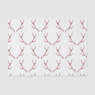 Papel De Seda Chifres de Purpurina Rosa Glam Rústico Menina Pers