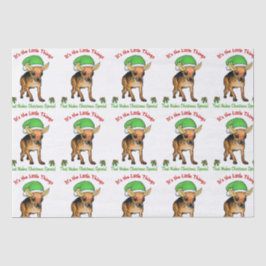 Papel De Seda Chihuahua Elf Natal