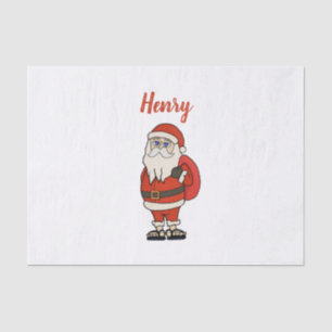 Papel De Seda Chinelos de Natal do Papai Noel Personalizado