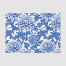 Chinoiserie Floral Azul e Branca