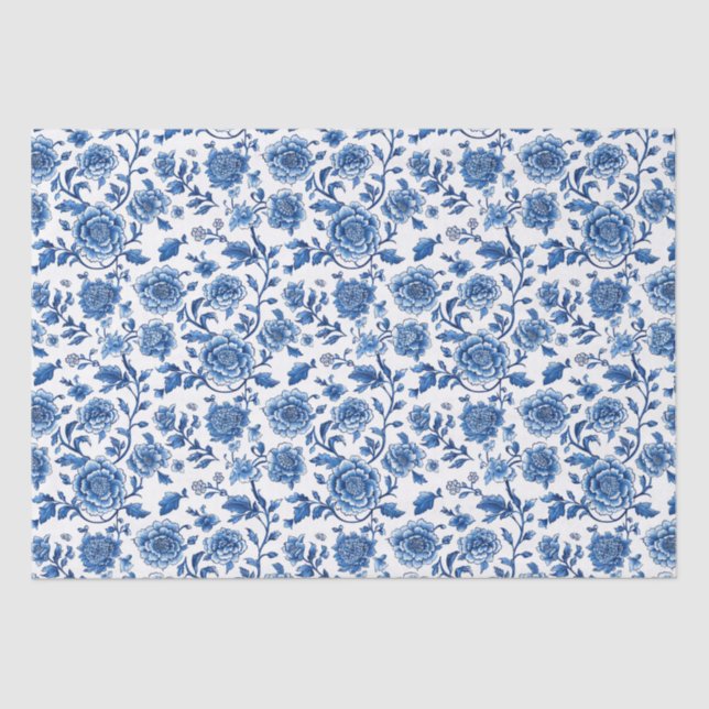 Papel De Seda Chinoiserie Floral Francesa (Frente )