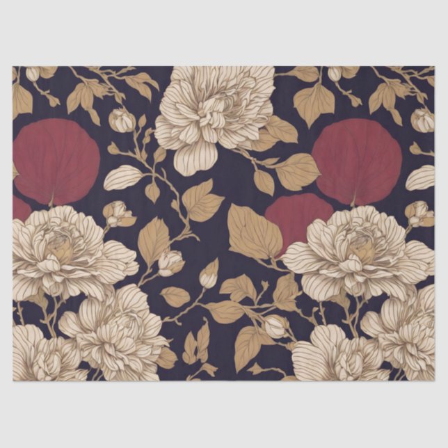 Papel De Seda Chinoiserie Florals Decoupage (Frente )