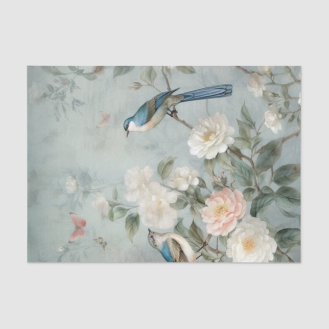 Papel De Seda Chinoiserie Light Blue Nature (Frente )