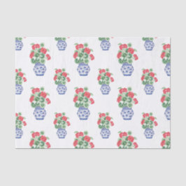 Papel De Seda Chinoiserie Vases Vermelhas