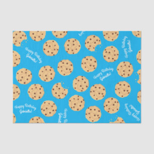 Papel De Seda Chip Cookies primeiro aniversario Festa Azul
