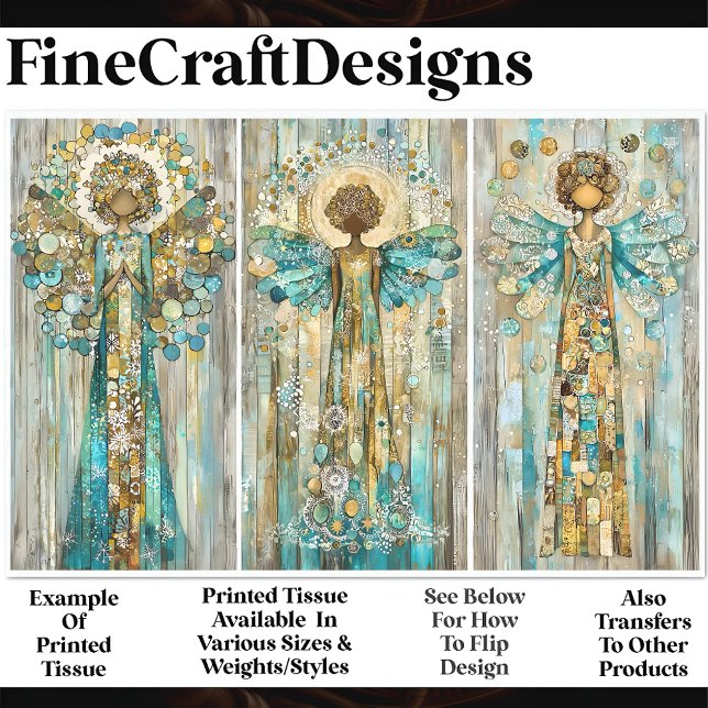 Papel De Seda Chique Afro-Americano Angels AM3 Decoupage (Criador carregado)