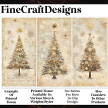 Chique Árvores de Natal Creme AM1 Decoupage