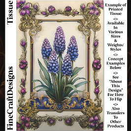 Papel De Seda Chique Azul Roxo Hyacinth DA3 Decoupage