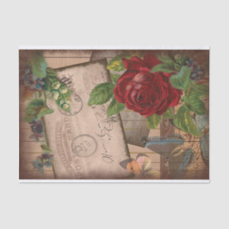 Papel De Seda Chique De Colagem De Ephemera Vintage