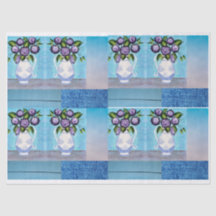 Chique Floral Vase Tissue Paper for DIY (Papel de 