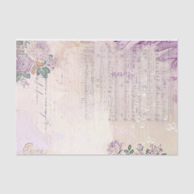 Papel De Seda Chique Lilac Series Design 1 (Frente )
