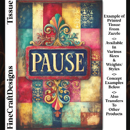 Papel De Seda Chique Pausar Sinal de Vintagem DP5F Decoupage