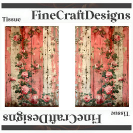 Papel De Seda Chique Vintage Rosa Roses Decoupage L&R 164