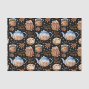 Papel De Seda Chocolate Quente e Barras de Canela