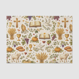 Papel De Seda Christian Orange Pumpkins Harvest Thanksgiving