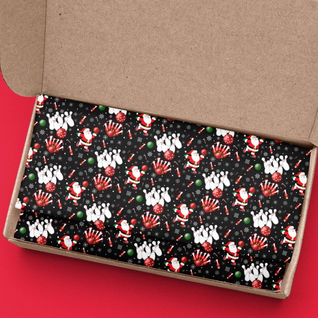 Papel De Seda Christmas Bowling with Santa Claus (Criador carregado)