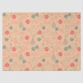 Papel De Seda Christmas Doodle Pattern | Snowmen, Trees & Candy 