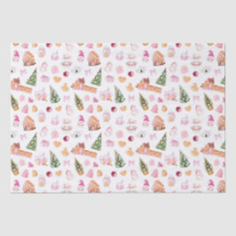 Papel De Seda Christmas Gingerbread Pink