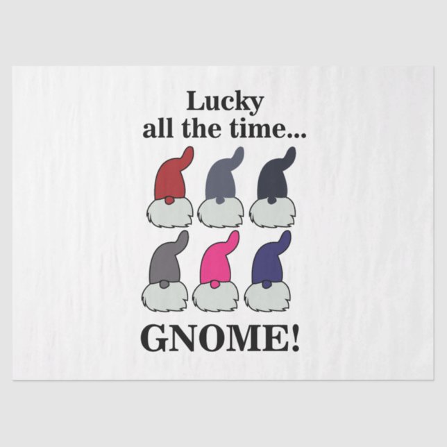 Papel De Seda Christmas Gnomes Xmas Lucky (Frente )