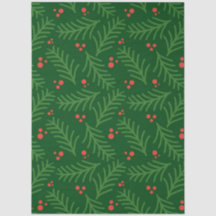 Christmas Greenery Berries Artisan Modern Holiday