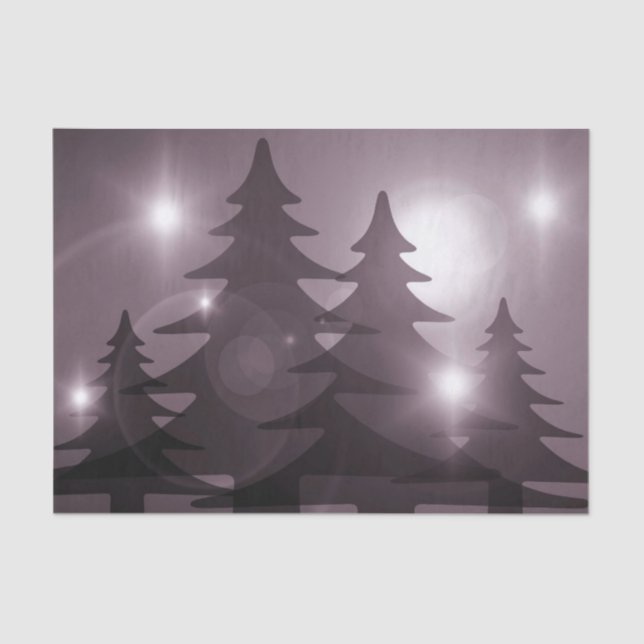 Papel De Seda Christmas Party Pink Trees Holiday Winter Elegant (Frente )