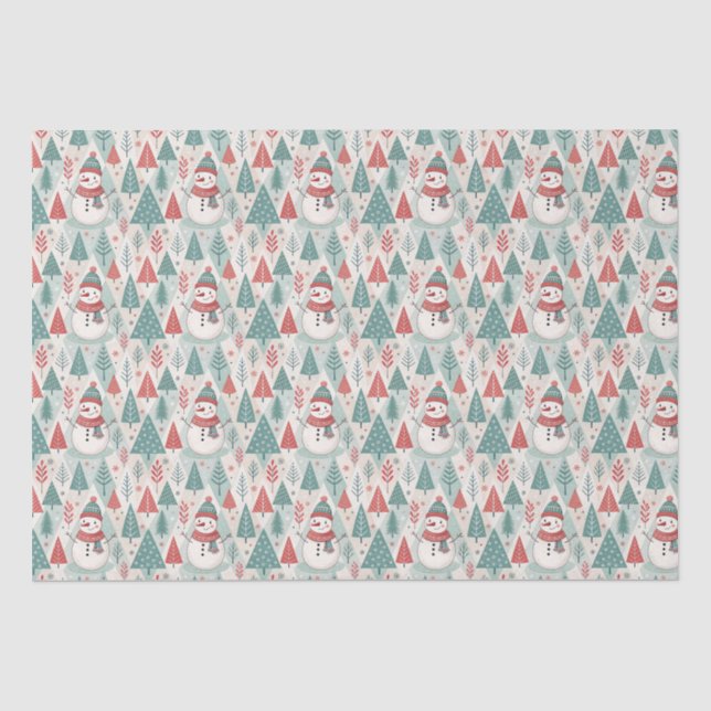Papel De Seda Christmas Scandinavian Botanical (Frente )