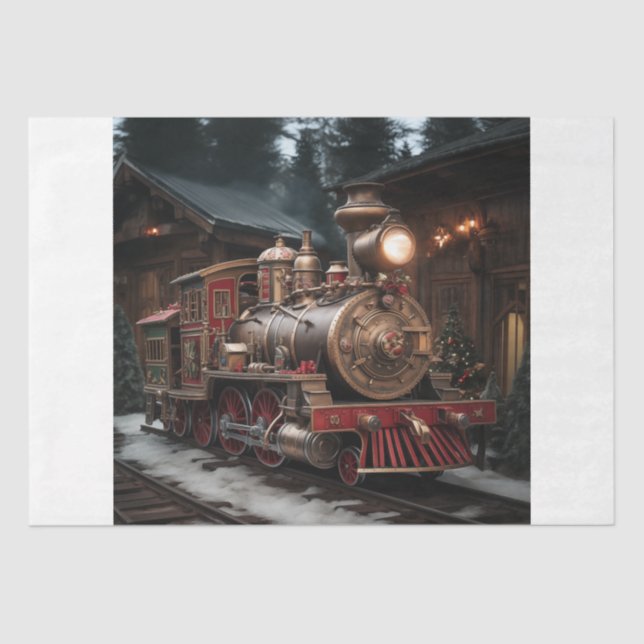 Papel De Seda Christmas Train (Frente )