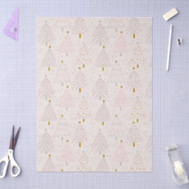 Papel De Seda Christmas Trees Pink