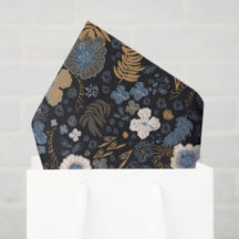 Christmas Tropical Coastal Blue Hibiscus Floral 