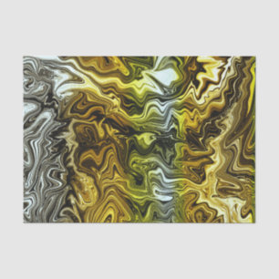 Papel De Seda Chrome Liquid Metallic Gold Silver Festa Legal
