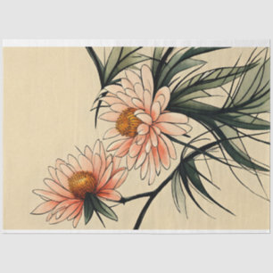 Papel De Seda Chrysanthemum Flower Sumi-e Tinta Japonesa