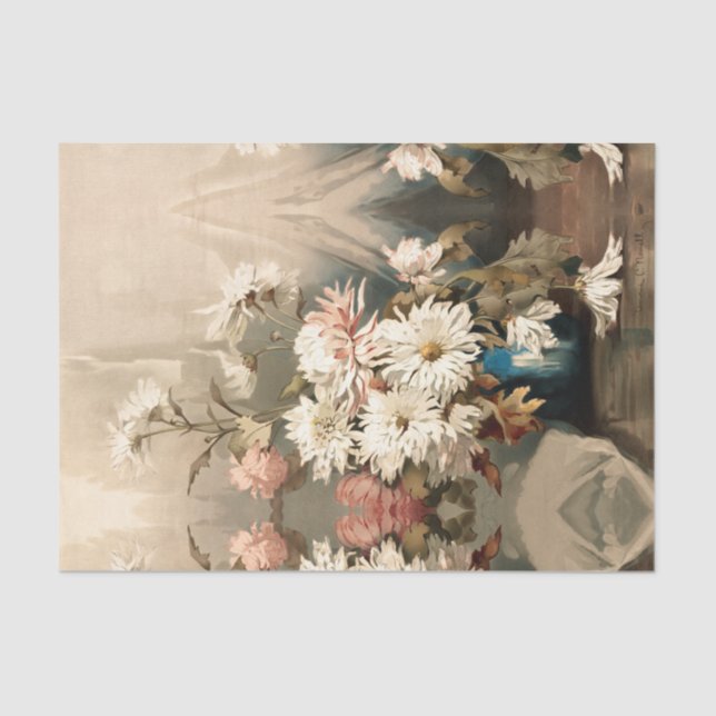 Papel De Seda Chrysanthemums, Decoupage (Frente )