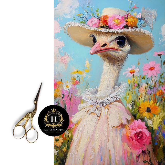 Papel De Seda Chuva de Bebê Primavera Avestruz Decoupagem Floral (Criador carregado)
