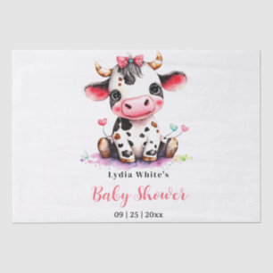 Papel De Seda Chuva de Bebê Vaca Sagrada Chuveiro Minimalista de