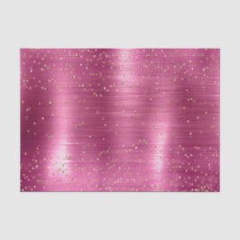 Papel De Seda Chuva de Confetes Rosa Glam Dourado Festa de Bebê